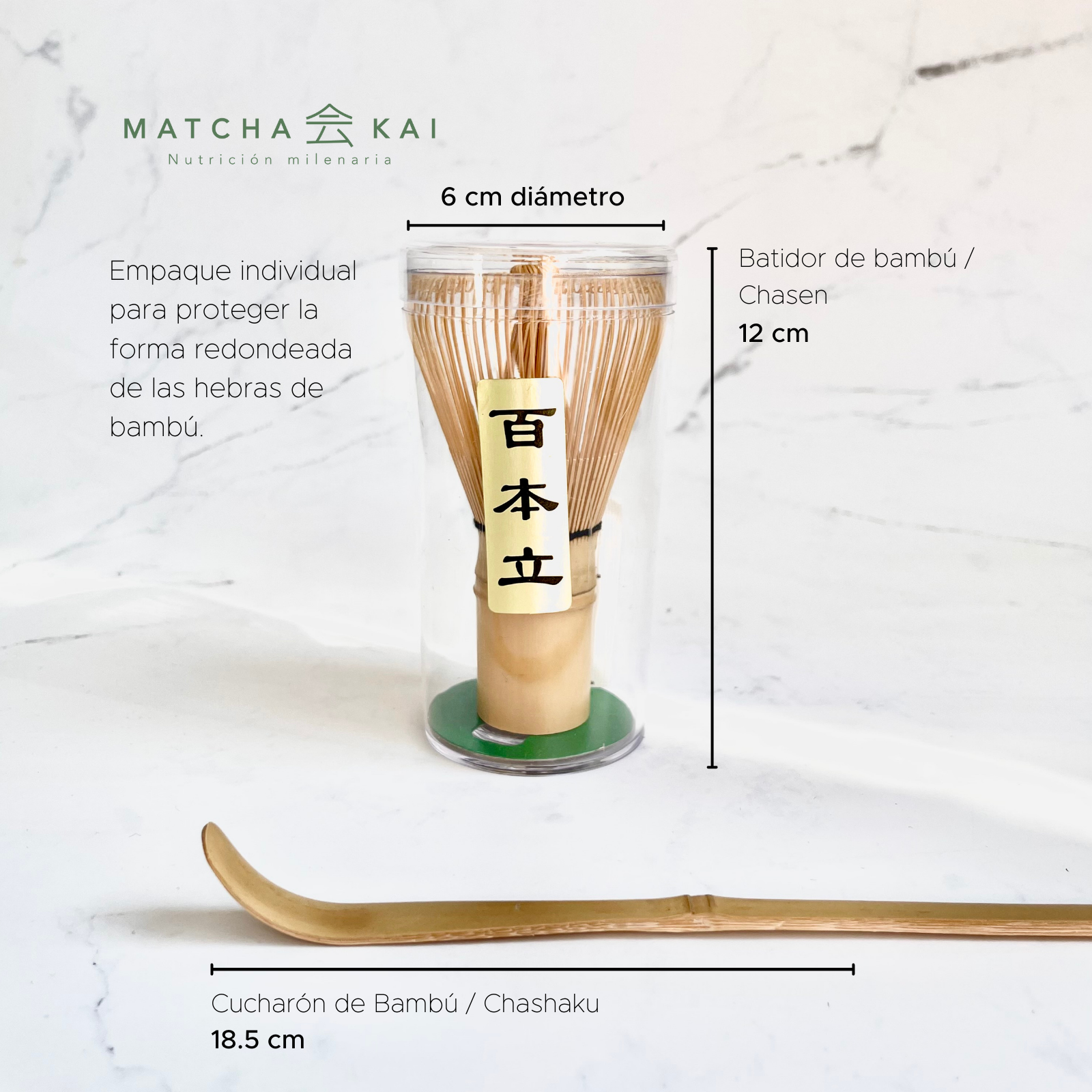Set Wabi Sabi - Batidor de Bambú y Chashaku para Té Matcha – MATCHAKAI