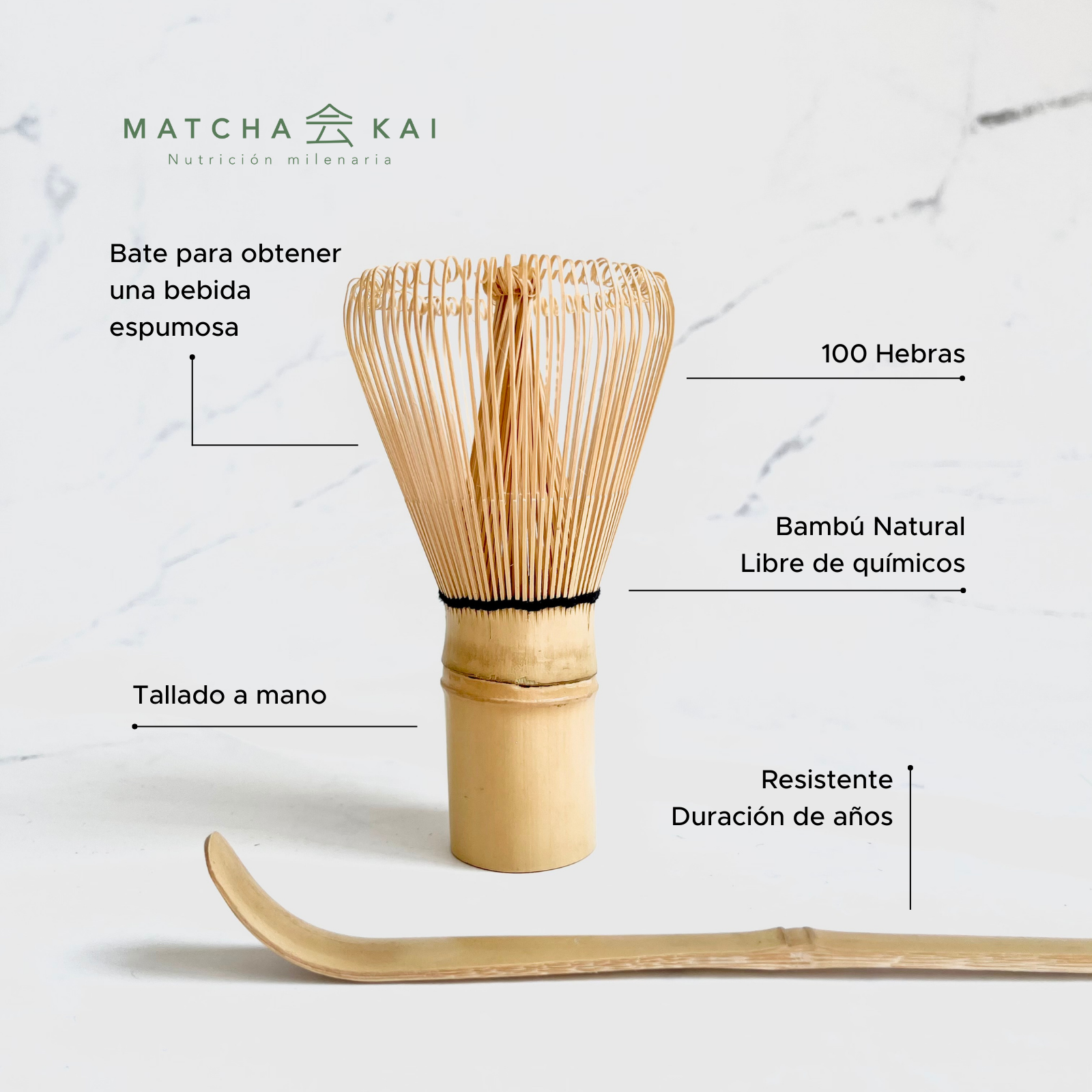 Set Wabi Sabi - Batidor de Bambú y Chashaku para Té Matcha – MATCHAKAI